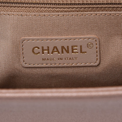 Chanel Caviar Chevron Quilted New Medium Boy Flap Light Brown 6 of 16