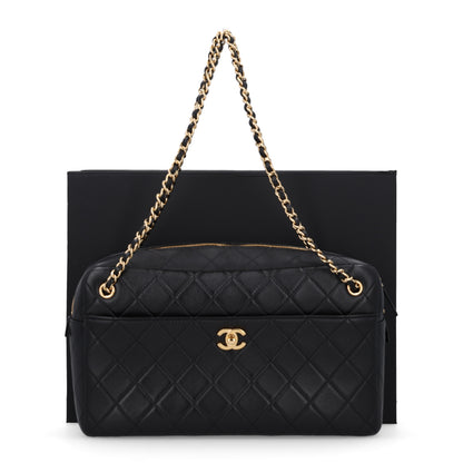 Chanel Lambskin Quilted Camerissimo Camera Case Black 11 of 11