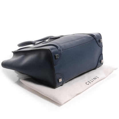 Celine Drummed Leather Micro Luggage Bag Orage 4 of 9