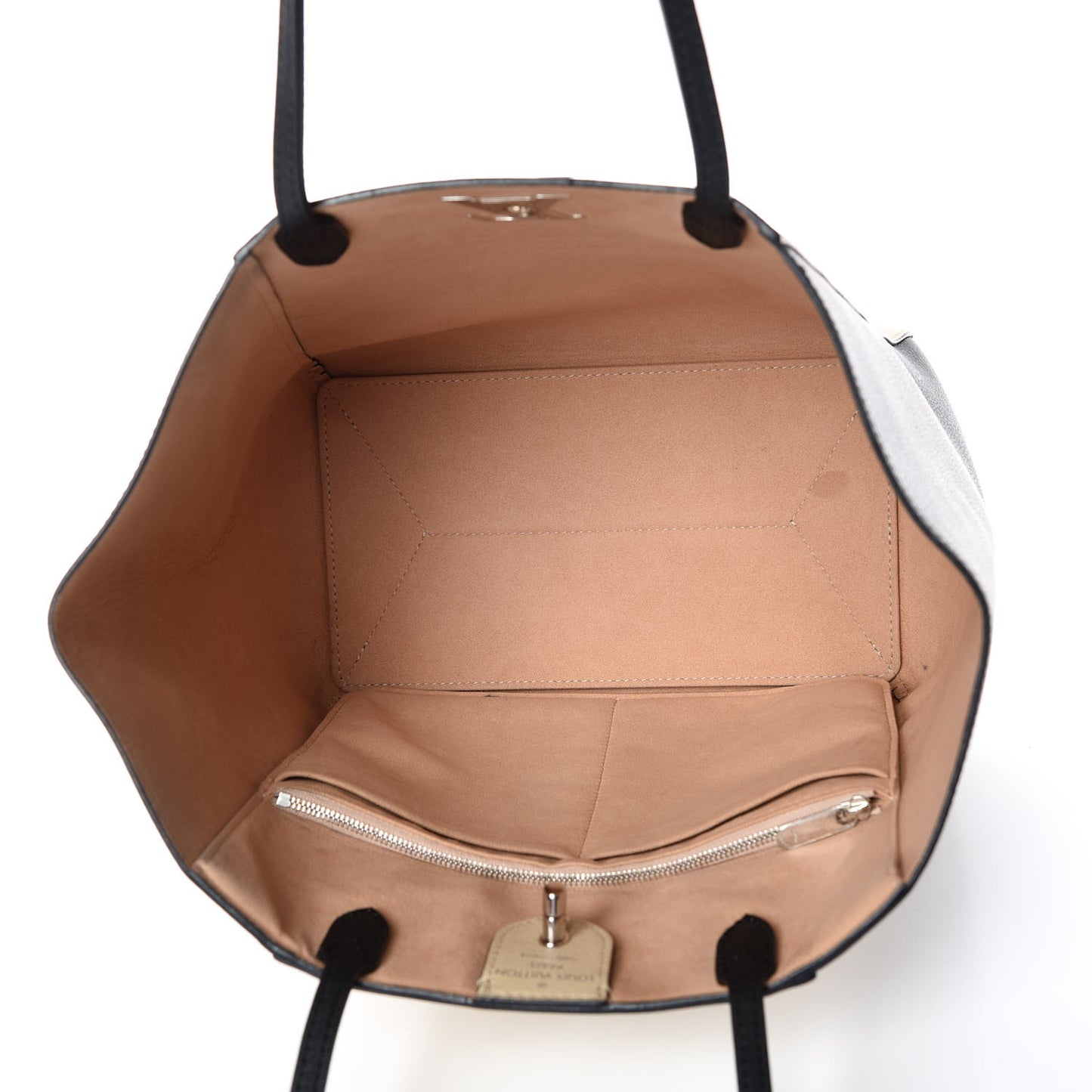 Calfskin Lockme Cabas Vanille Black