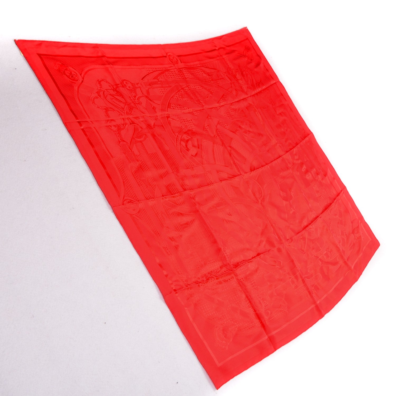 Hermes Silk Foulard Cavalcadour Scarf 90 Piment 4 of 6