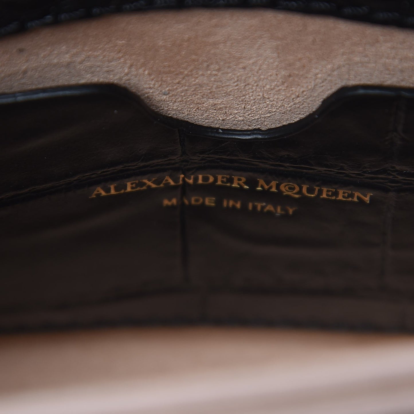 Calfskin Crocodile Embossed Mini Heroine 21 Black