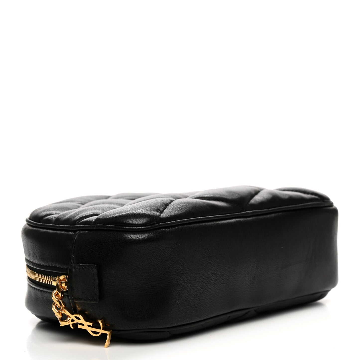 Lambskin Quilted Lolita Cosmetic Pouch Black
