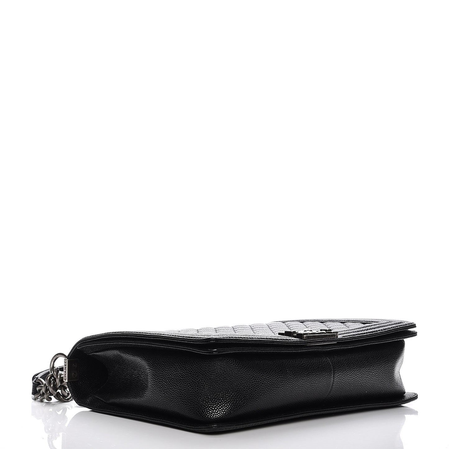 Caviar Quilted Large Boy Flap Black