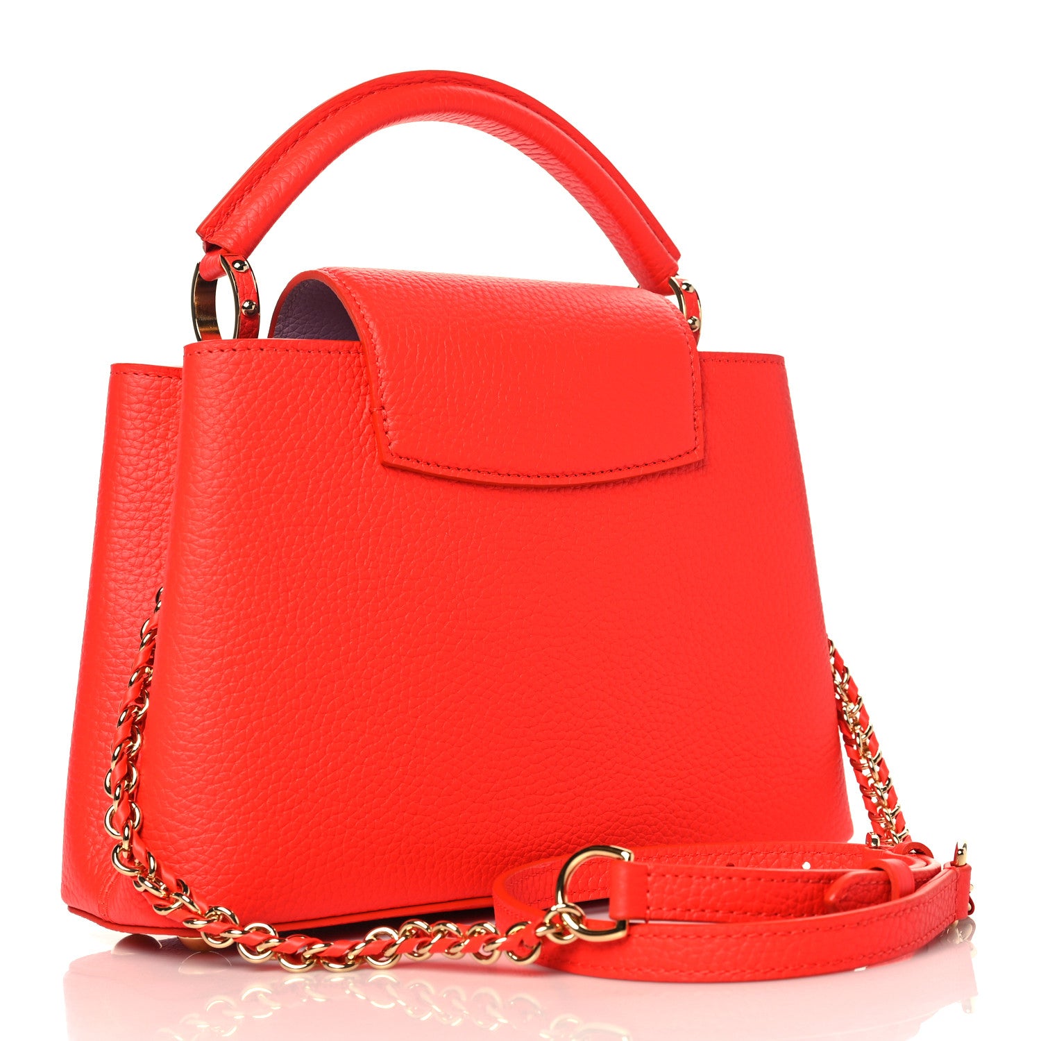 Louis Vuitton Taurillon Capucines BB Tonic Orange 2 of 8