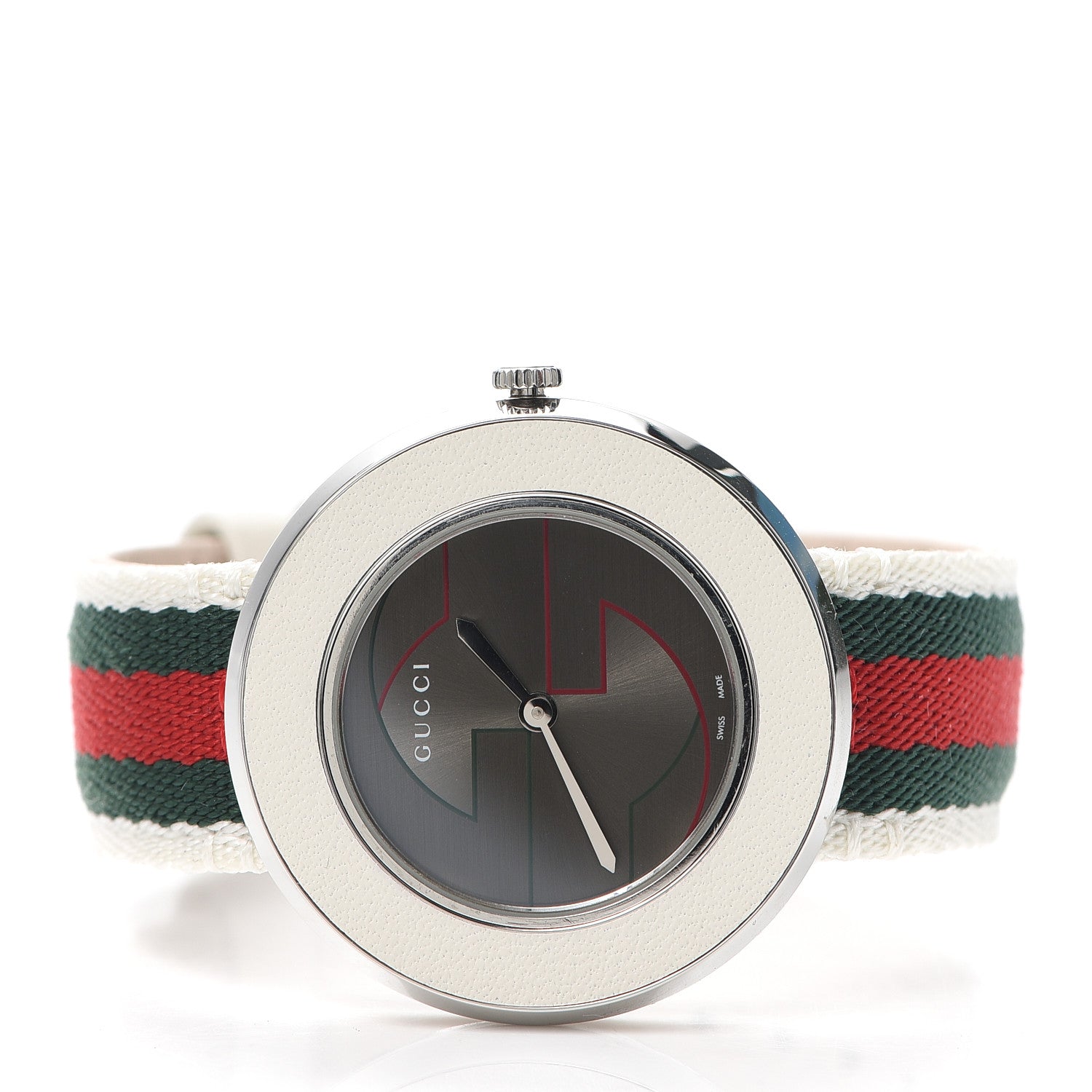 Gucci Stainless Steel Nylon 36mm U-Play Quartz Watch Grey 2 of 5