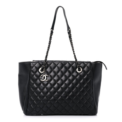 Chanel Lambskin Quilted Shopping Tote Black 1 of 14