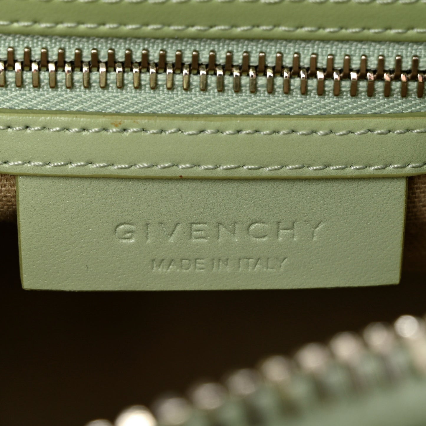 Shiny Lord Calfskin Mini Antigona Aqua Green