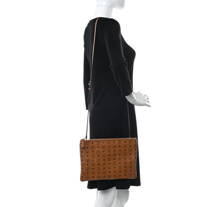 MCM Visetos Medium Crossbody Pouch Cognac 2 of 11