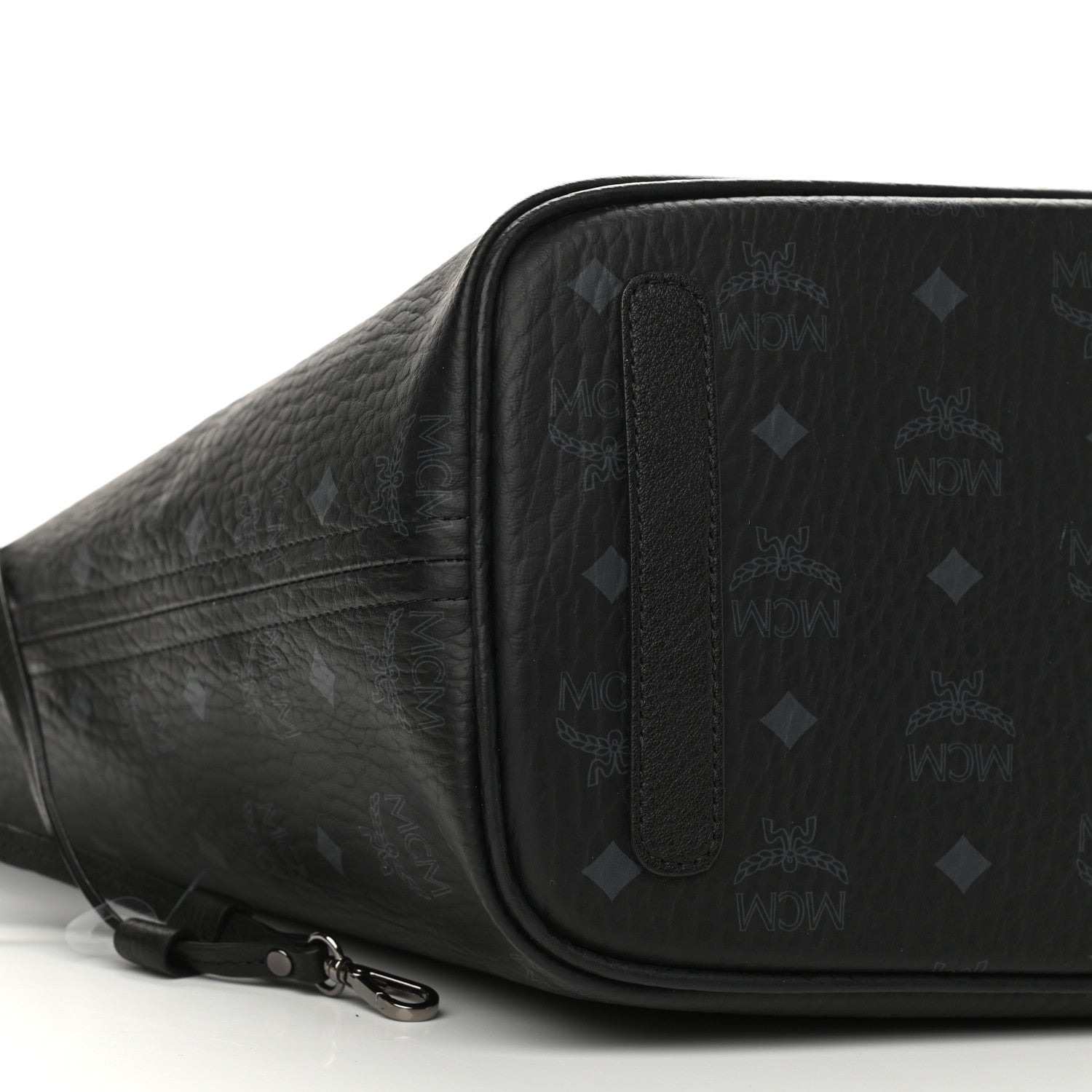 MCM Visetos Medium Liz Reversible Shopper Tote Black 7 of 16