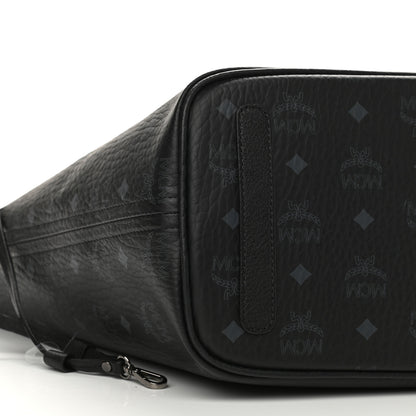 MCM Visetos Medium Liz Reversible Shopper Tote Black 7 of 16