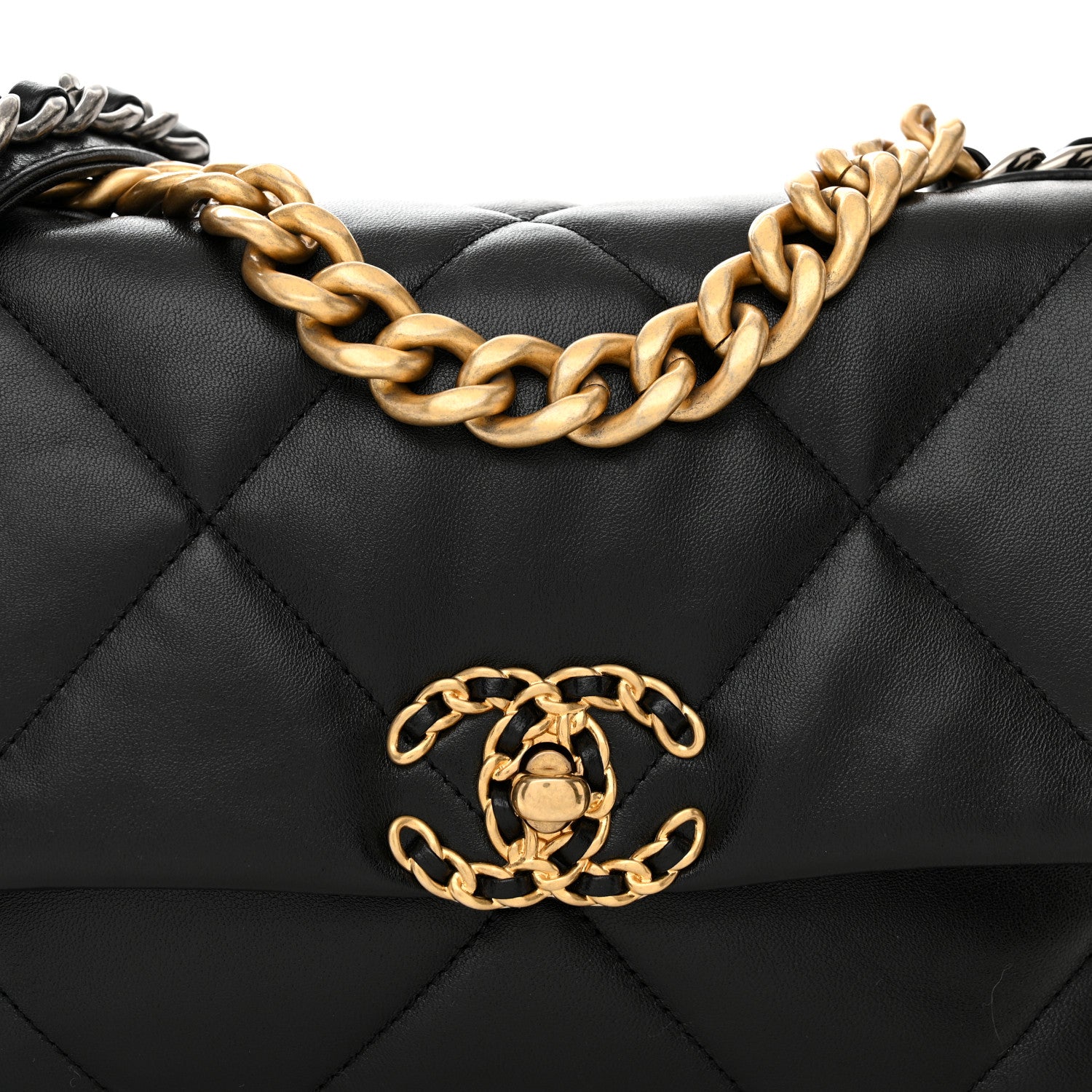 Chanel Lambskin Quilted Medium Chanel 19 Flap Black 8 of 11
