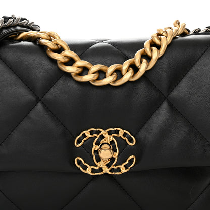 Chanel Lambskin Quilted Medium Chanel 19 Flap Black 8 of 11
