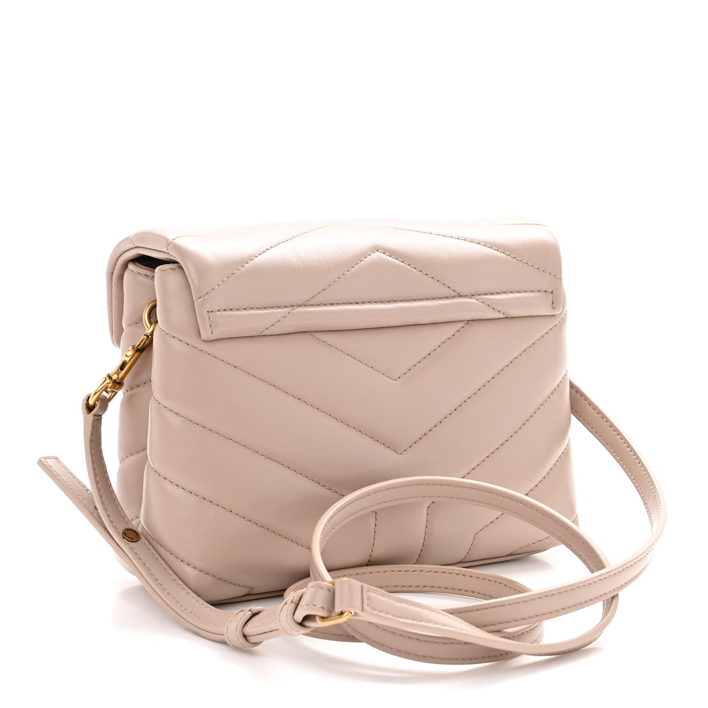 Calfskin Y Quilted Monogram Toy Loulou Crossbody Bag Nude Powder
