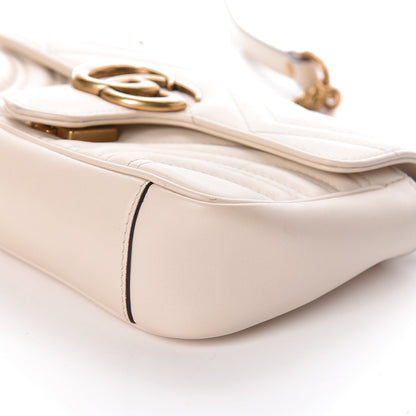 Gucci Calfskin Matelasse Mini GG Marmont Shoulder Bag White 10 of 10