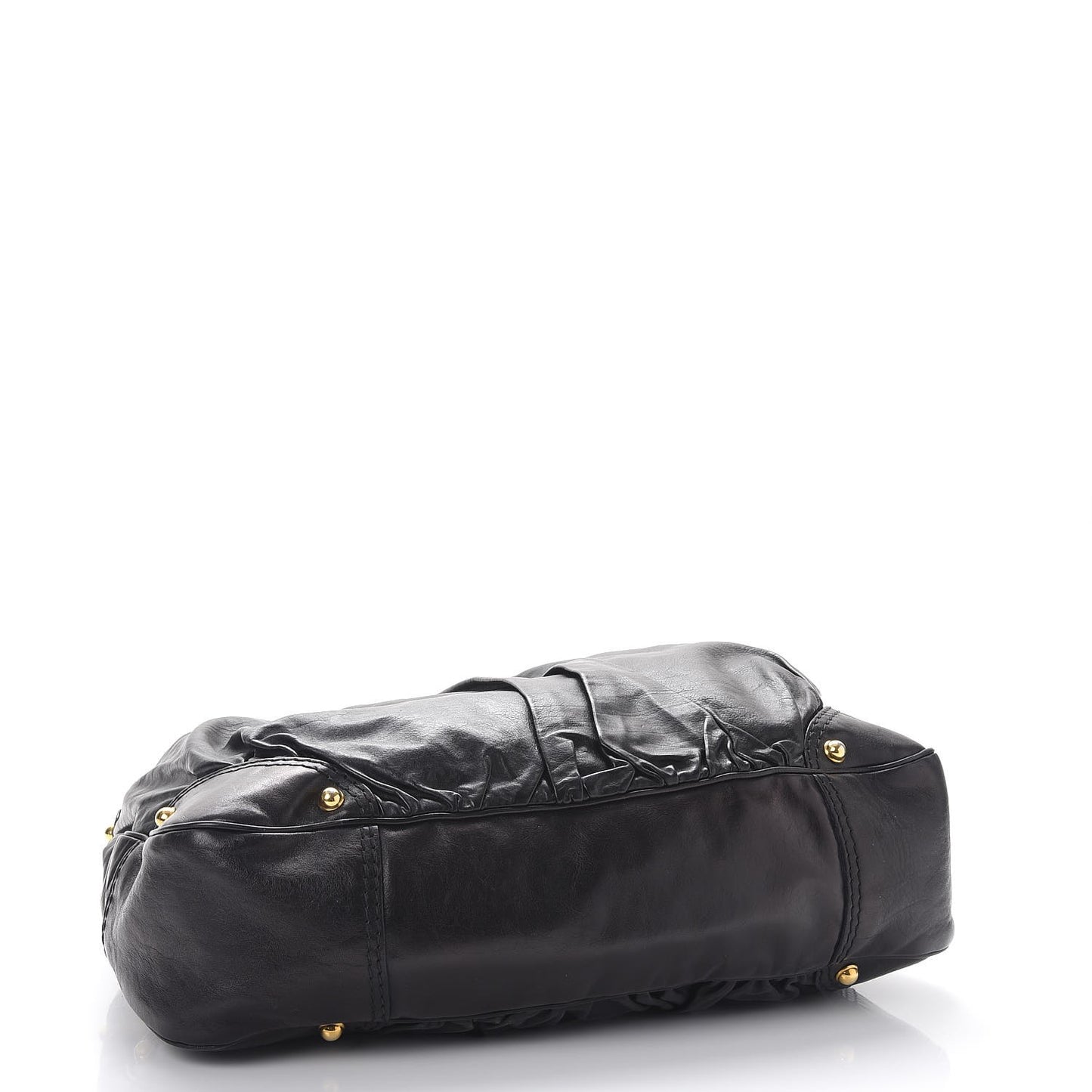Calfskin Large Jockey Hobo Black