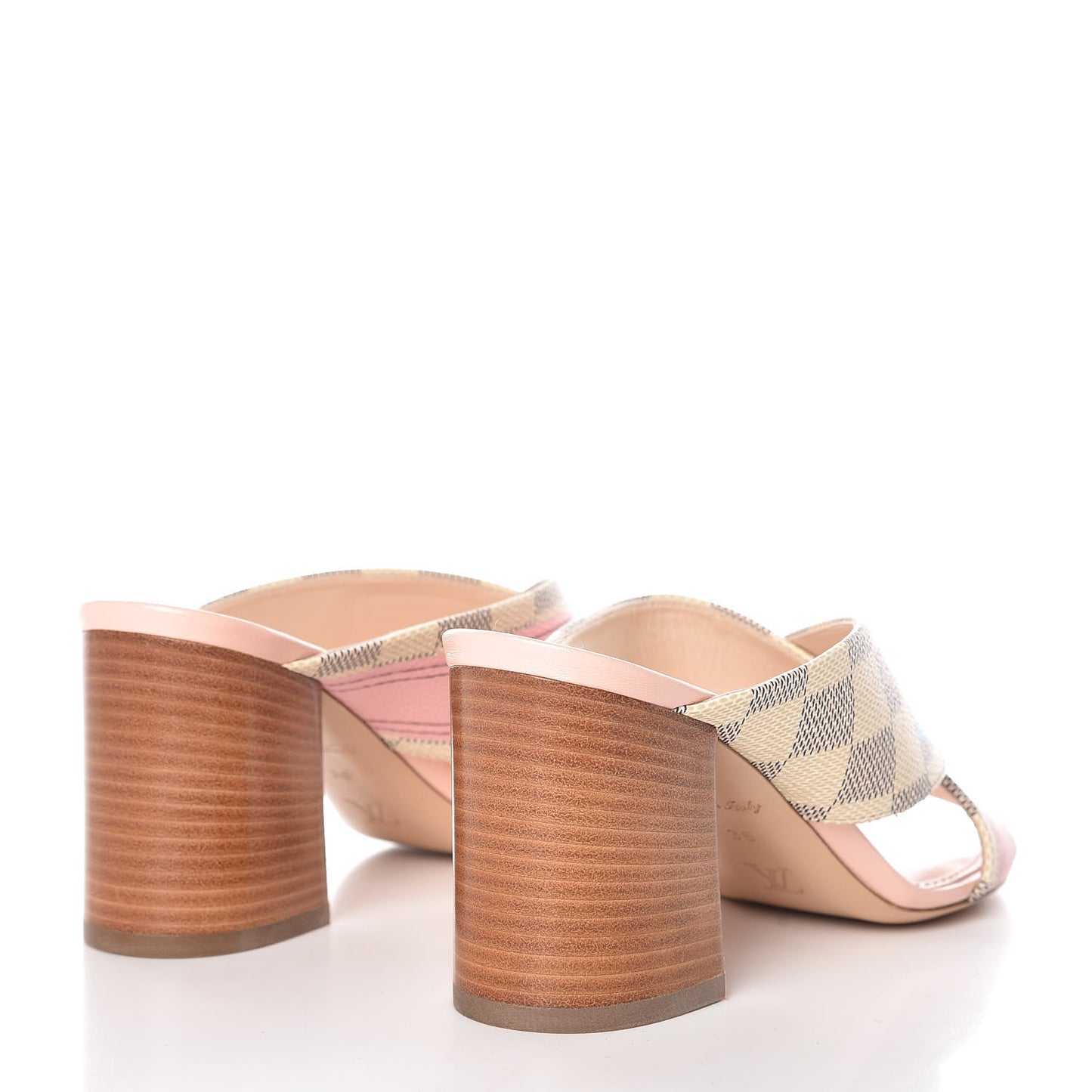 Damier Azur Panorama Mules 36 Pink