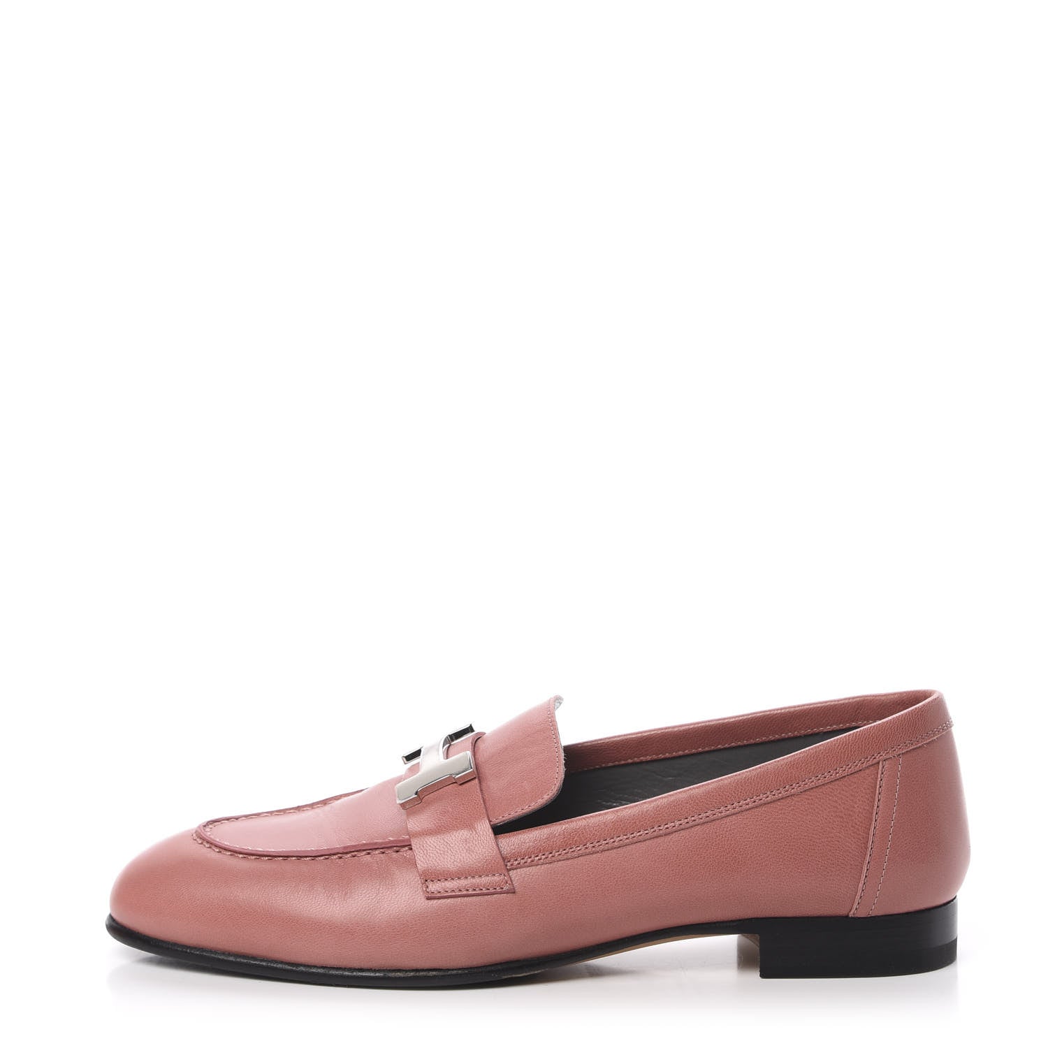 Hermes Goatskin Paris Loafers 36 Rouge Blush 1 of 8