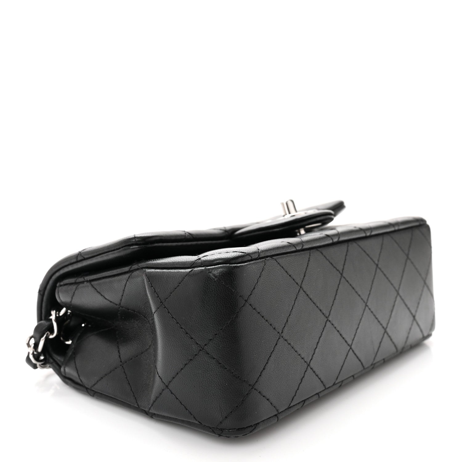 Chanel Lambskin Quilted Mini Rectangular Flap Black 4 of 10