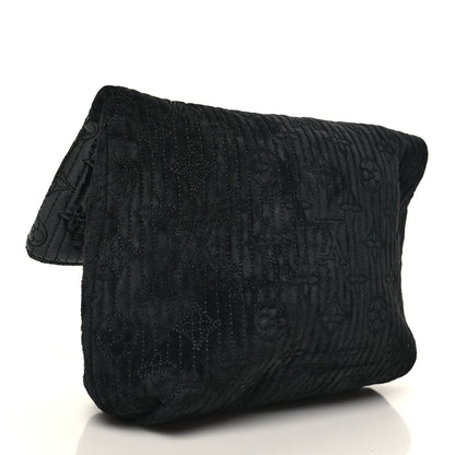 Louis Vuitton Suede Monogram Motard Afterdark Clutch Black 3 of 9