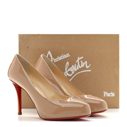 Christian Louboutin Patent Argotik 100 Pumps 38.5 Nude 9 of 9