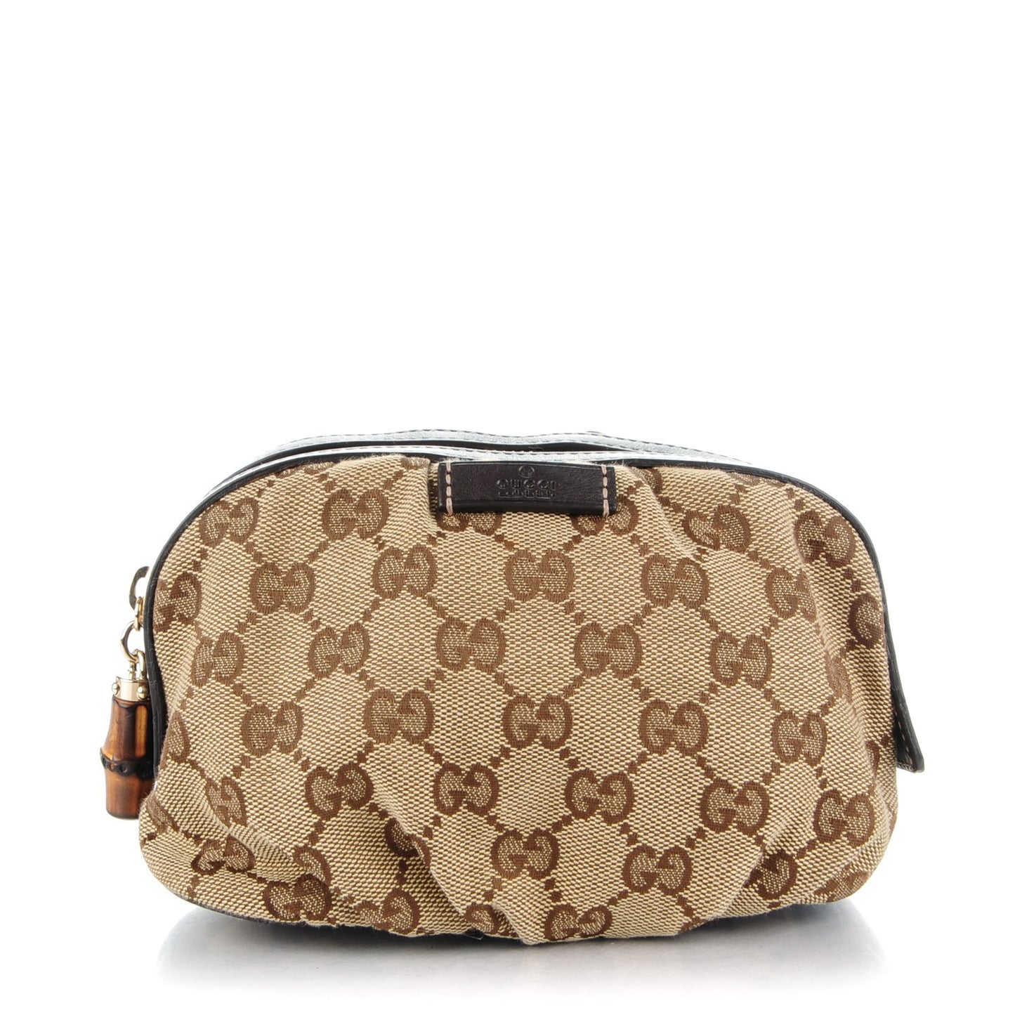 Monogram Medium Bamboo Cosmetic Case Dark Brown