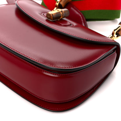Gucci Boarded Dyana Lux Calfskin Web Small Bamboo 1947 Top Handle Bag Red 13 of 13