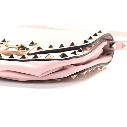 Valentino Garavani Vitello Mini Rockstud Flap Saddle Crossbody Bag Water Rose 8 of 8