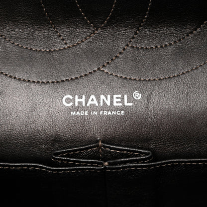 Chanel Metallic Calfskin Striped 2.55 Reissue 226 Flap Dark Silver 6 of 13