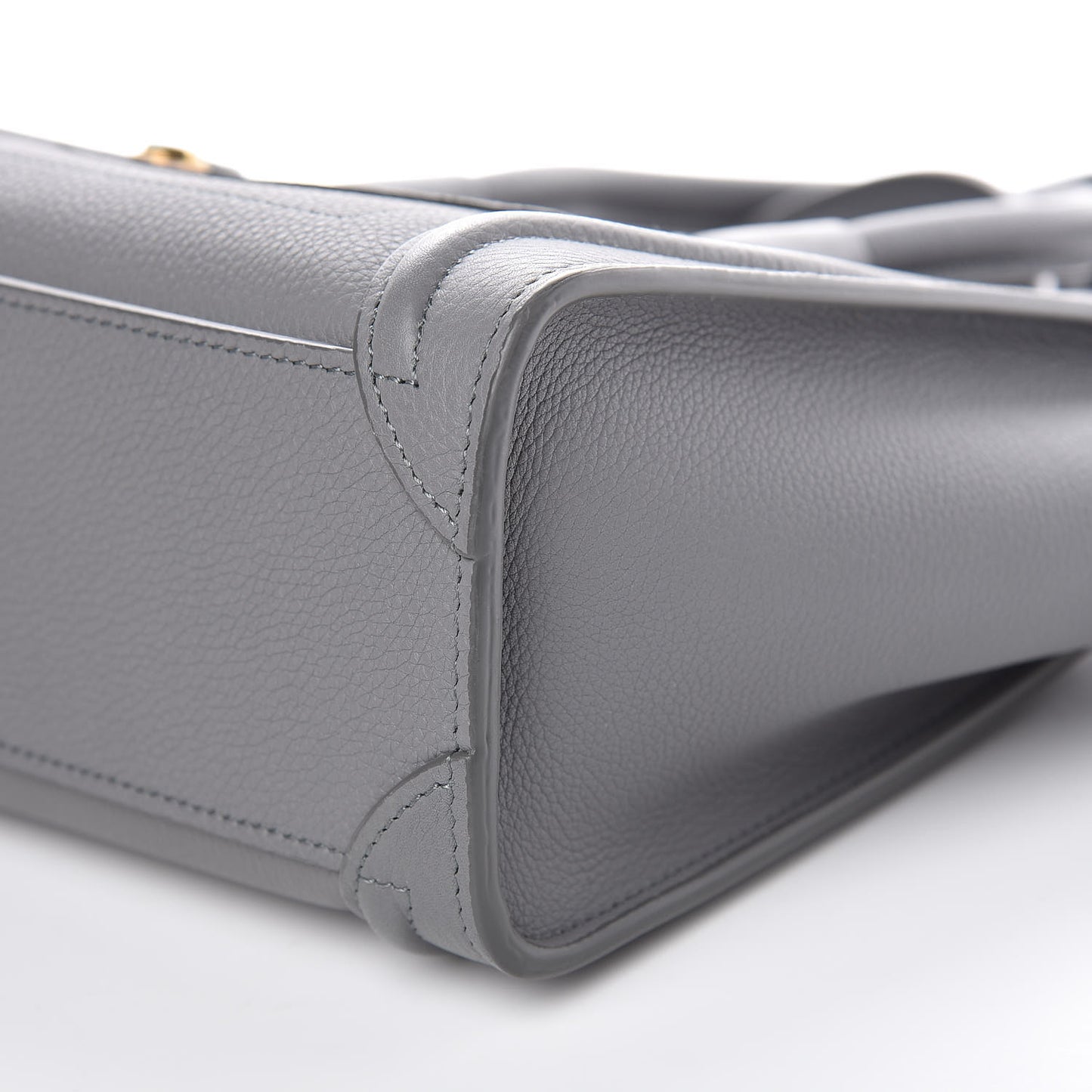 Drummed Calfskin Nano Luggage Kohl