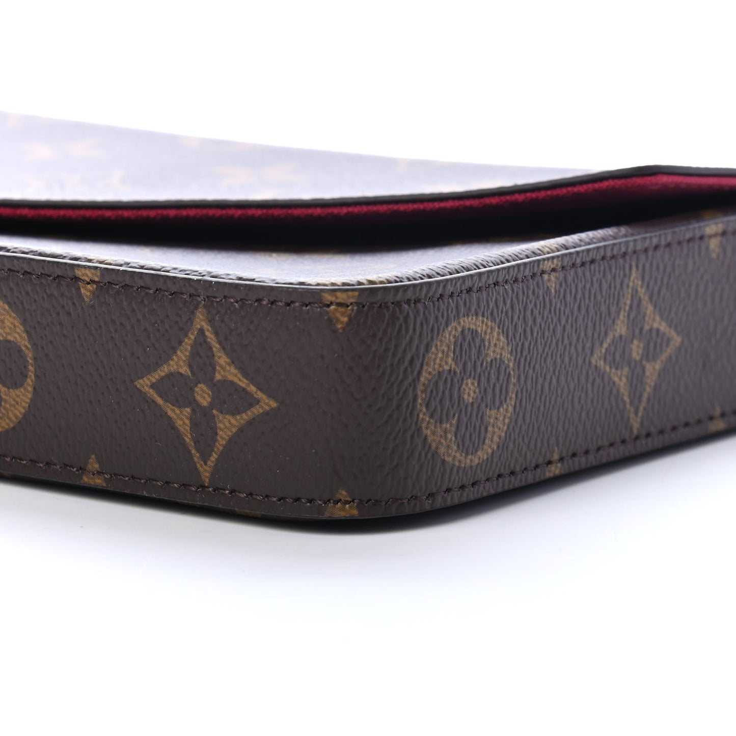 Monogram Pochette Felicie Chain Wallet Fuchsia