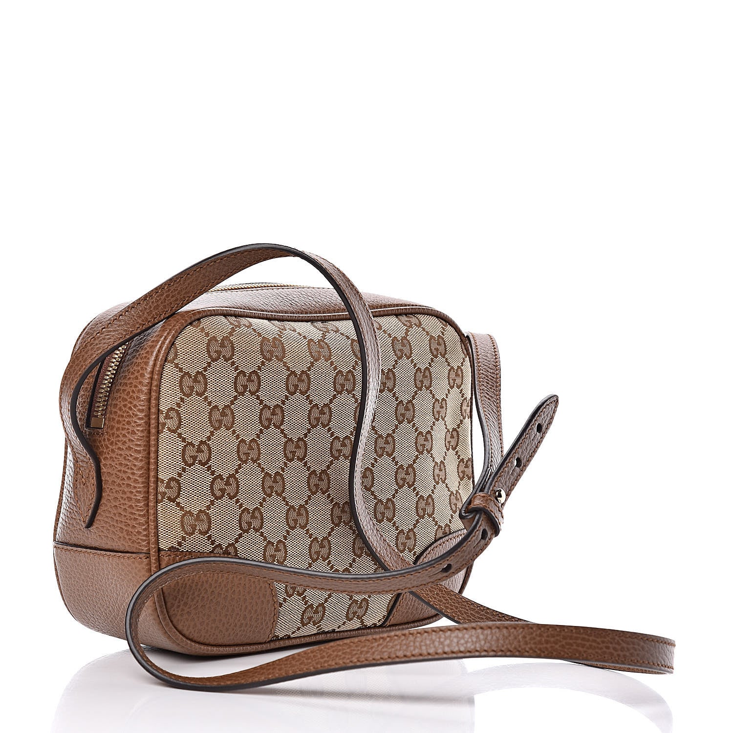 Gucci Monogram Mini Bree Messenger Bag Beige Tabacco 3 of 9