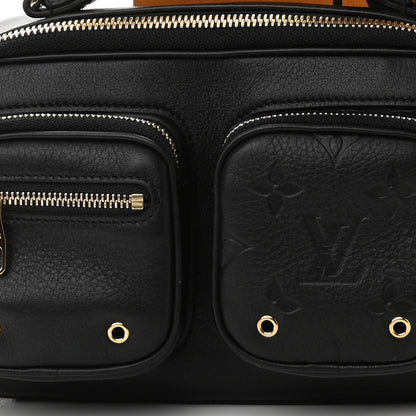 Louis Vuitton Calfskin Monogram Embossed Utility Crossbody Black 10 of 13