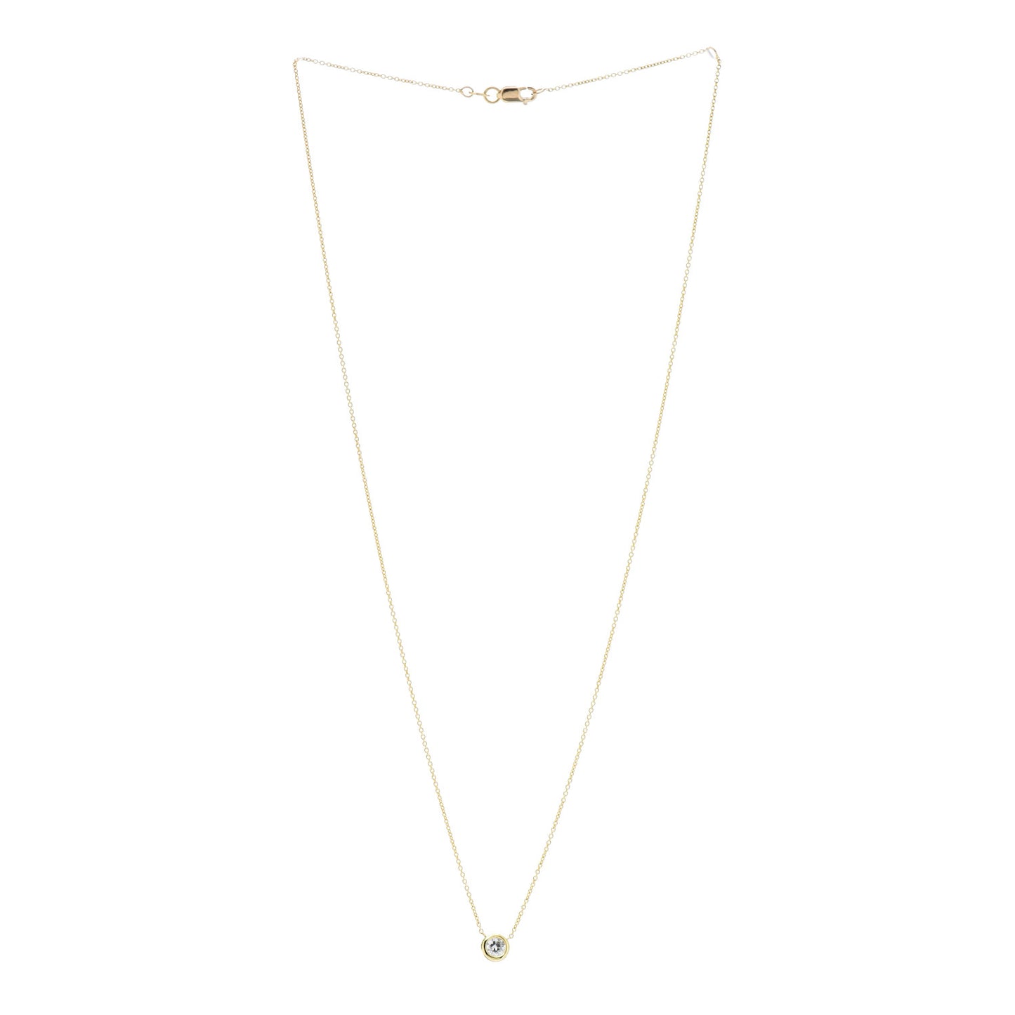 18K Yellow Gold Diamond .25ct Diamonds By The Inch Necklace