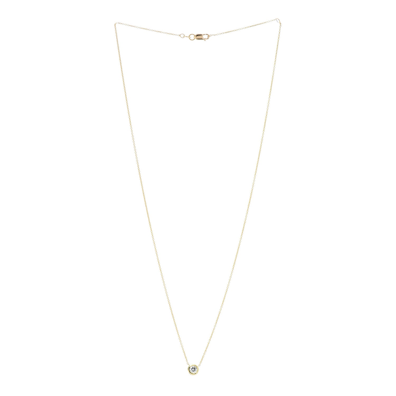 Roberto Coin 18K Yellow Gold Diamond .25ct Diamonds By The Inch Necklace 3 of 5