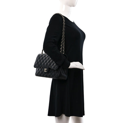 Chanel Caviar Quilted Jumbo Double Flap Black 2 of 11