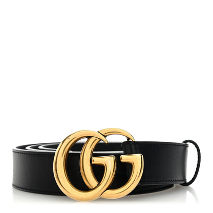 Gucci Calfskin Double G 30mm Belt 95 38 Black 1 of 5