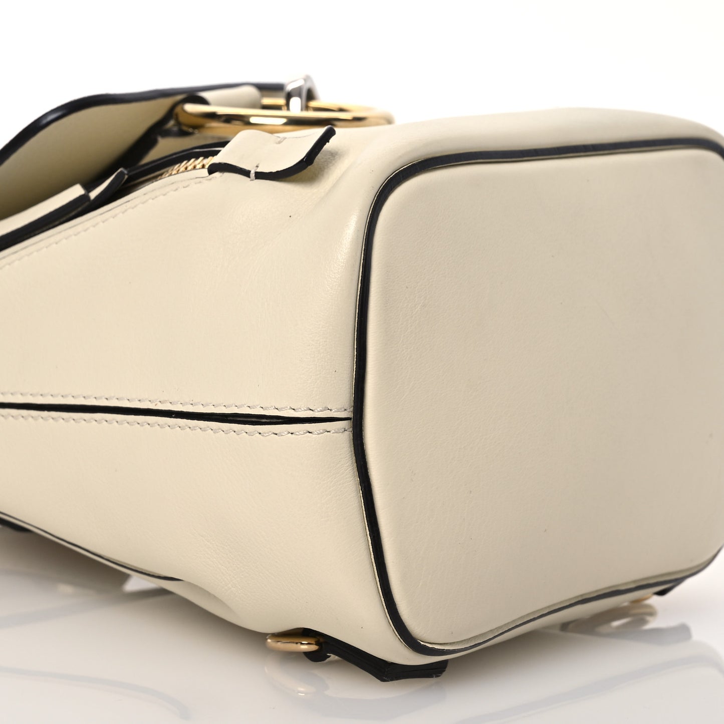 Suede Calfskin Mini Faye Backpack Off White