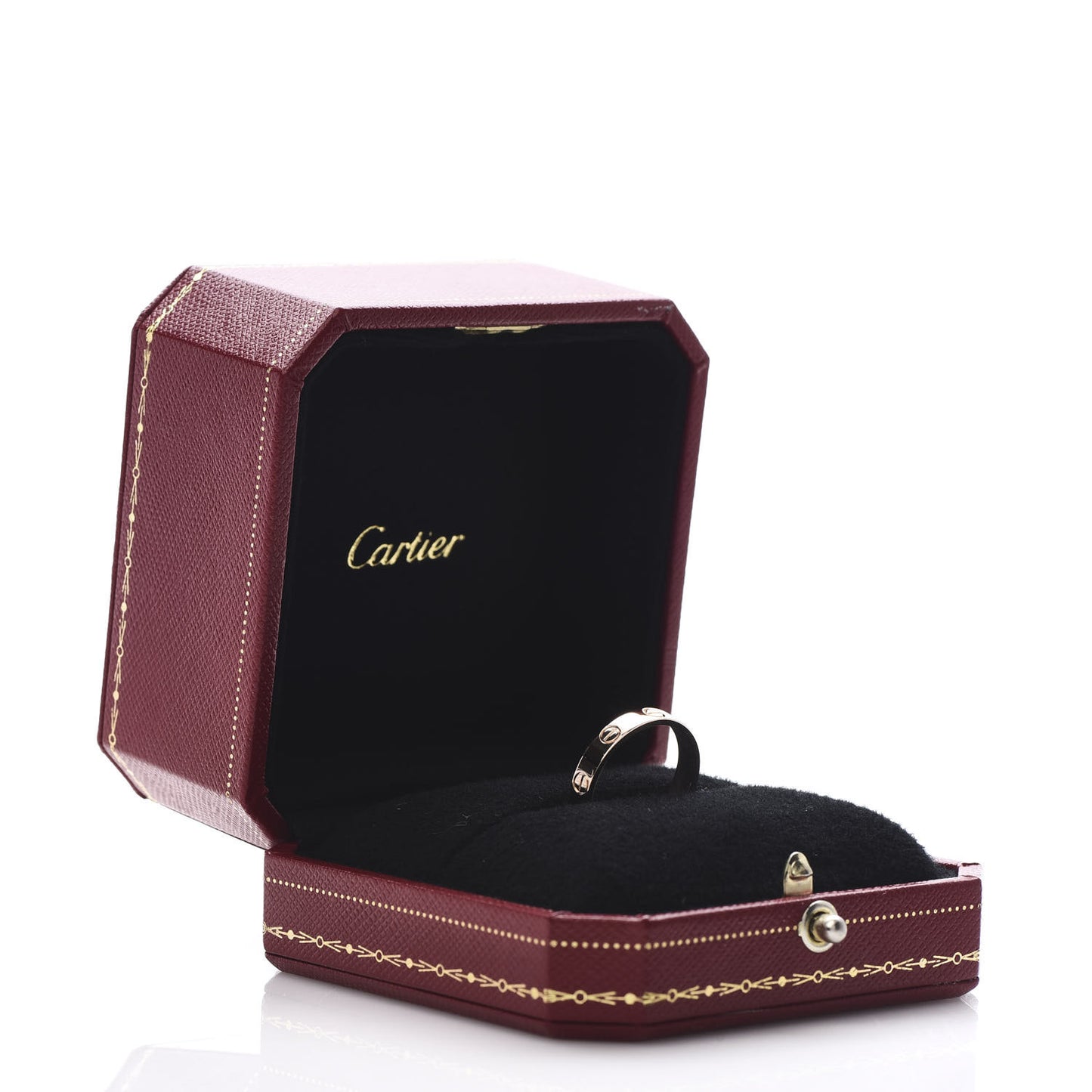 18K Pink Gold 3.5mm LOVE Wedding Band Ring 54 6.75