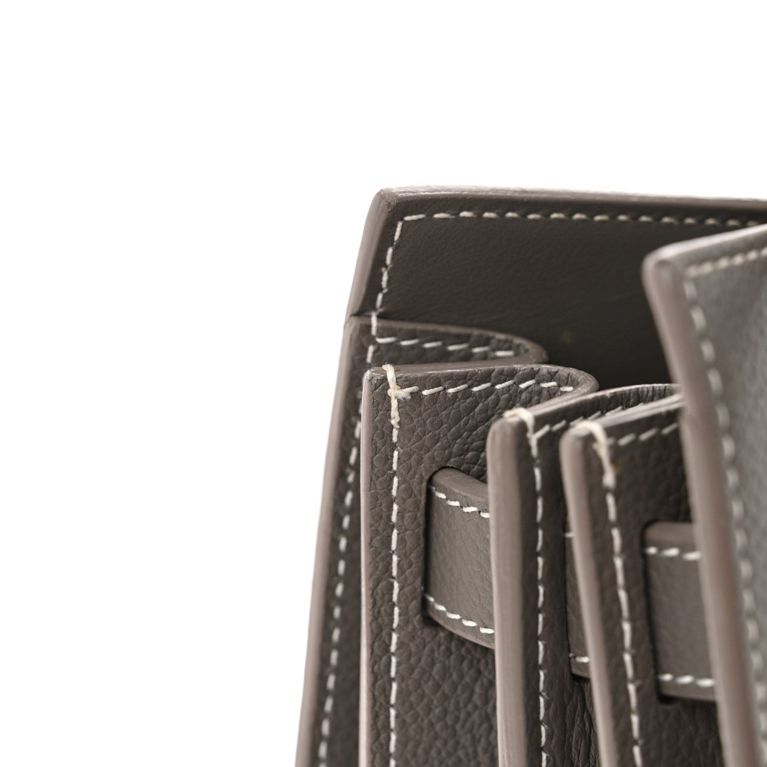 Saint Laurent Grained Calfskin Topstich Baby Sac De Jour Grey 17 of 18