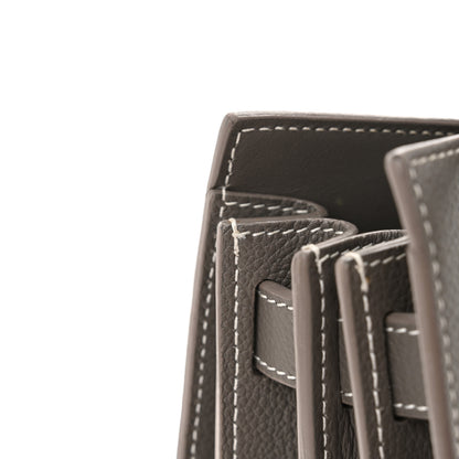 Saint Laurent Grained Calfskin Topstich Baby Sac De Jour Grey 17 of 18