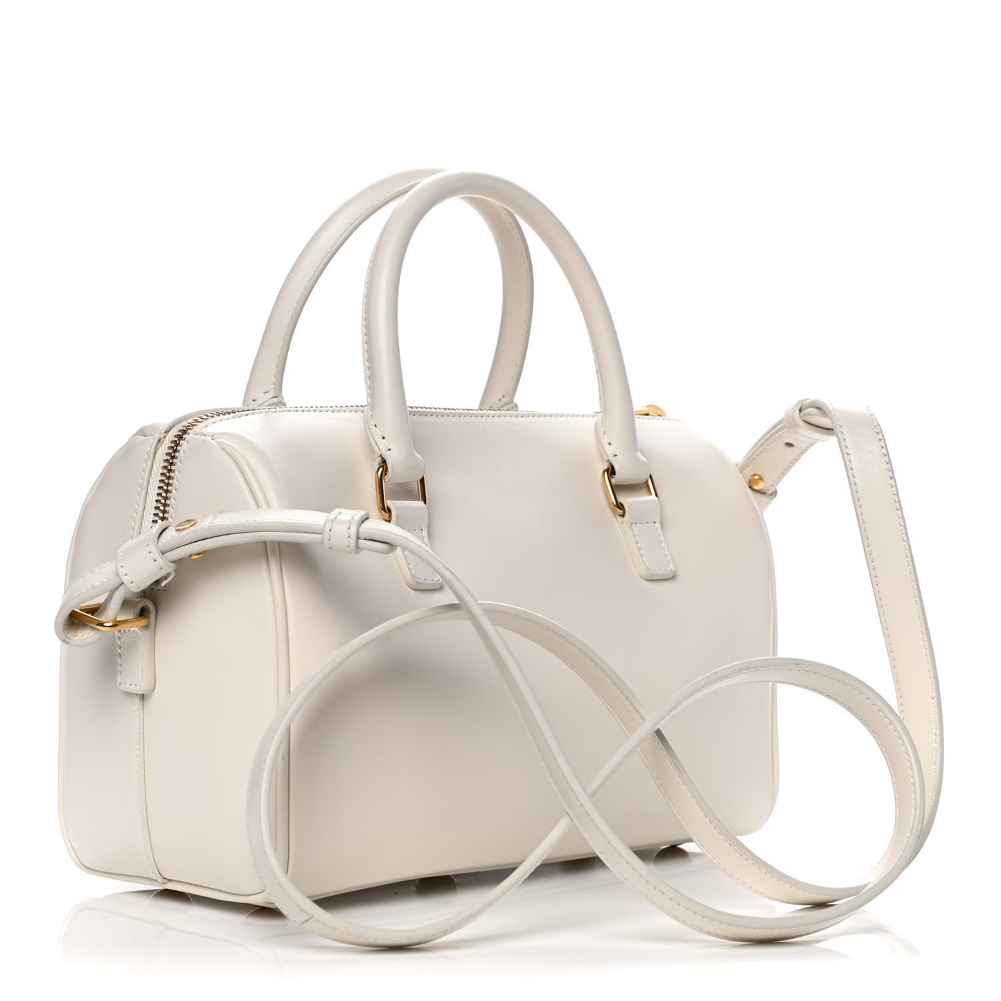 Calfskin Classic Baby Duffle Dove White