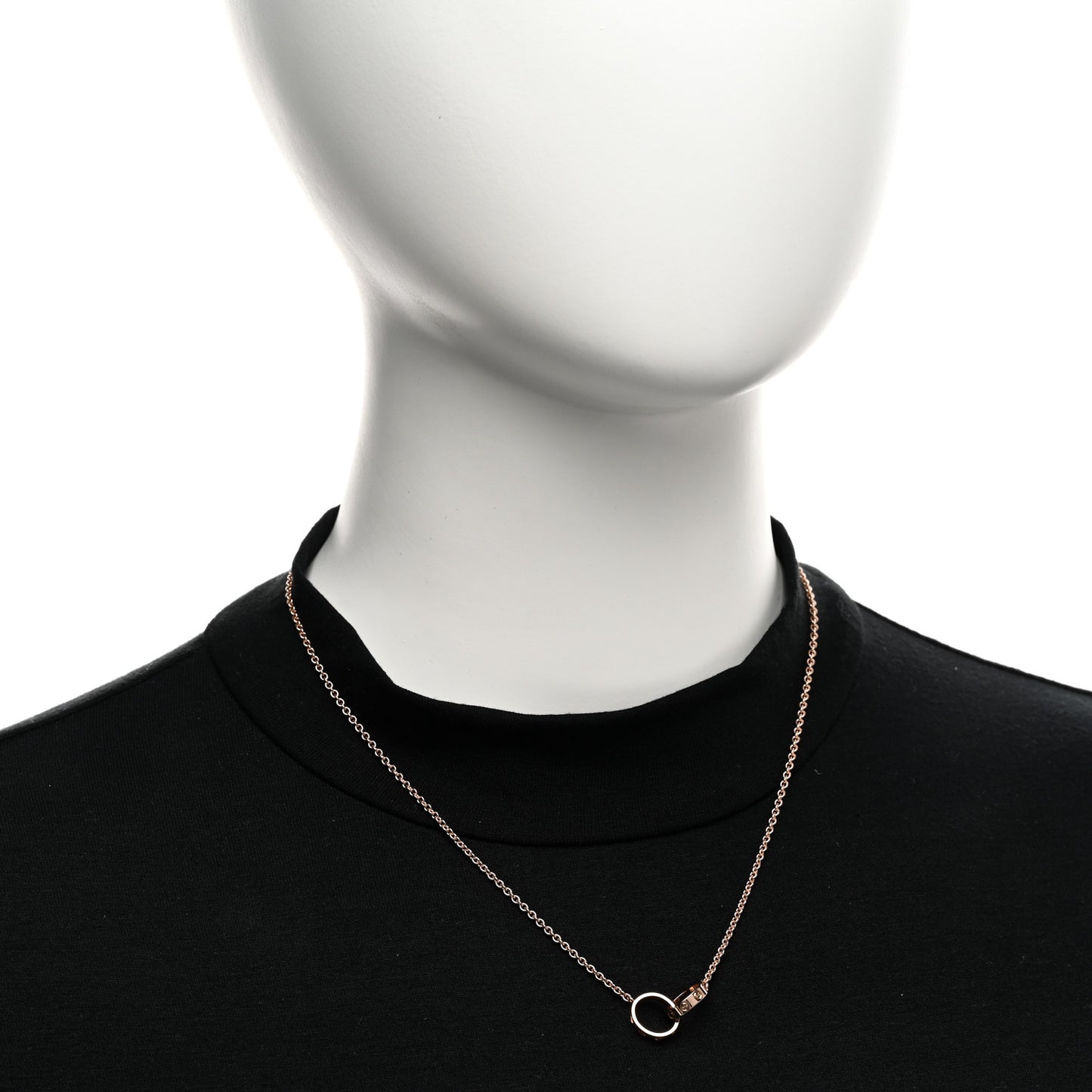 18K Pink Gold Interlocking LOVE Necklace