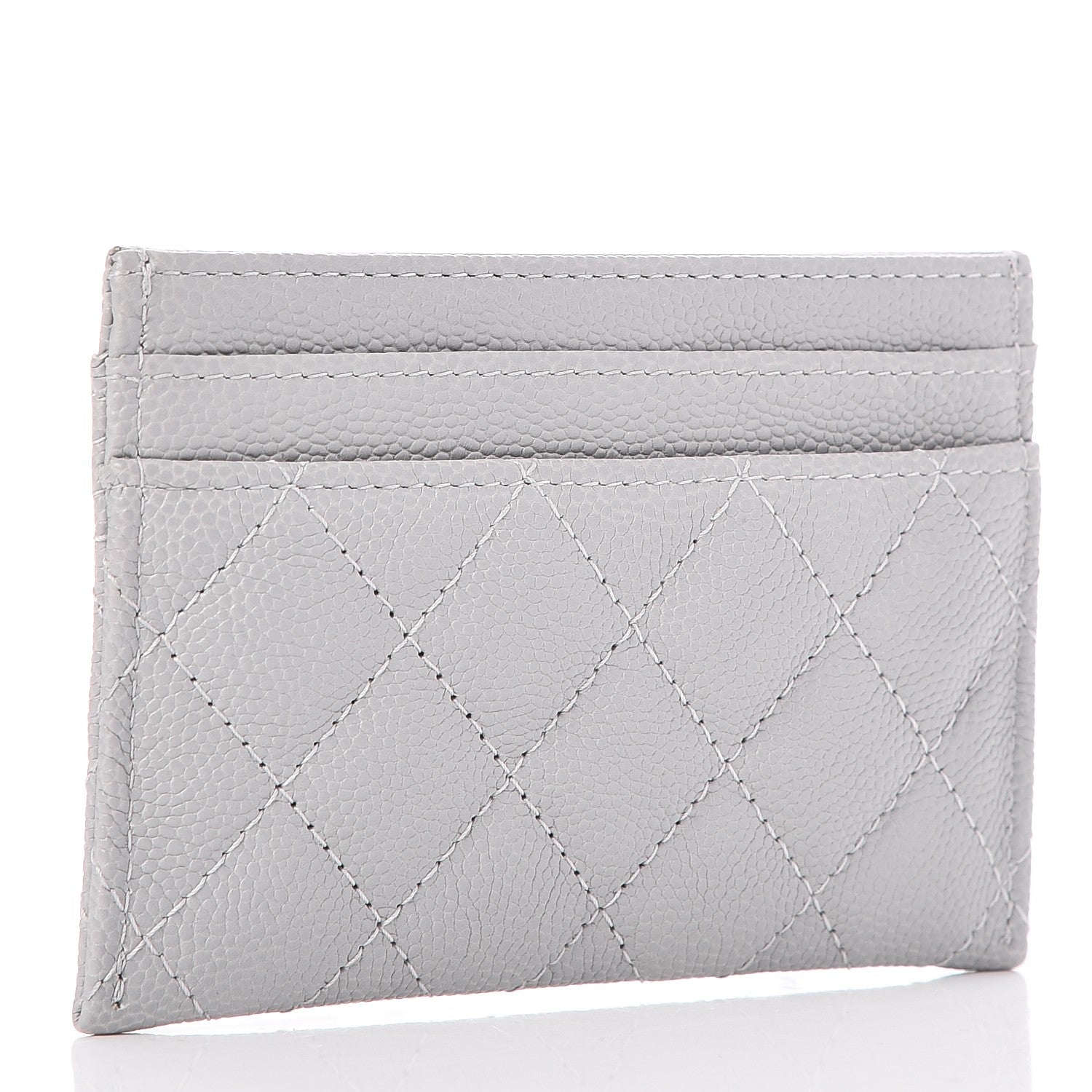 Chanel Caviar Quilted Boy Card Holder Grey 3 of 8