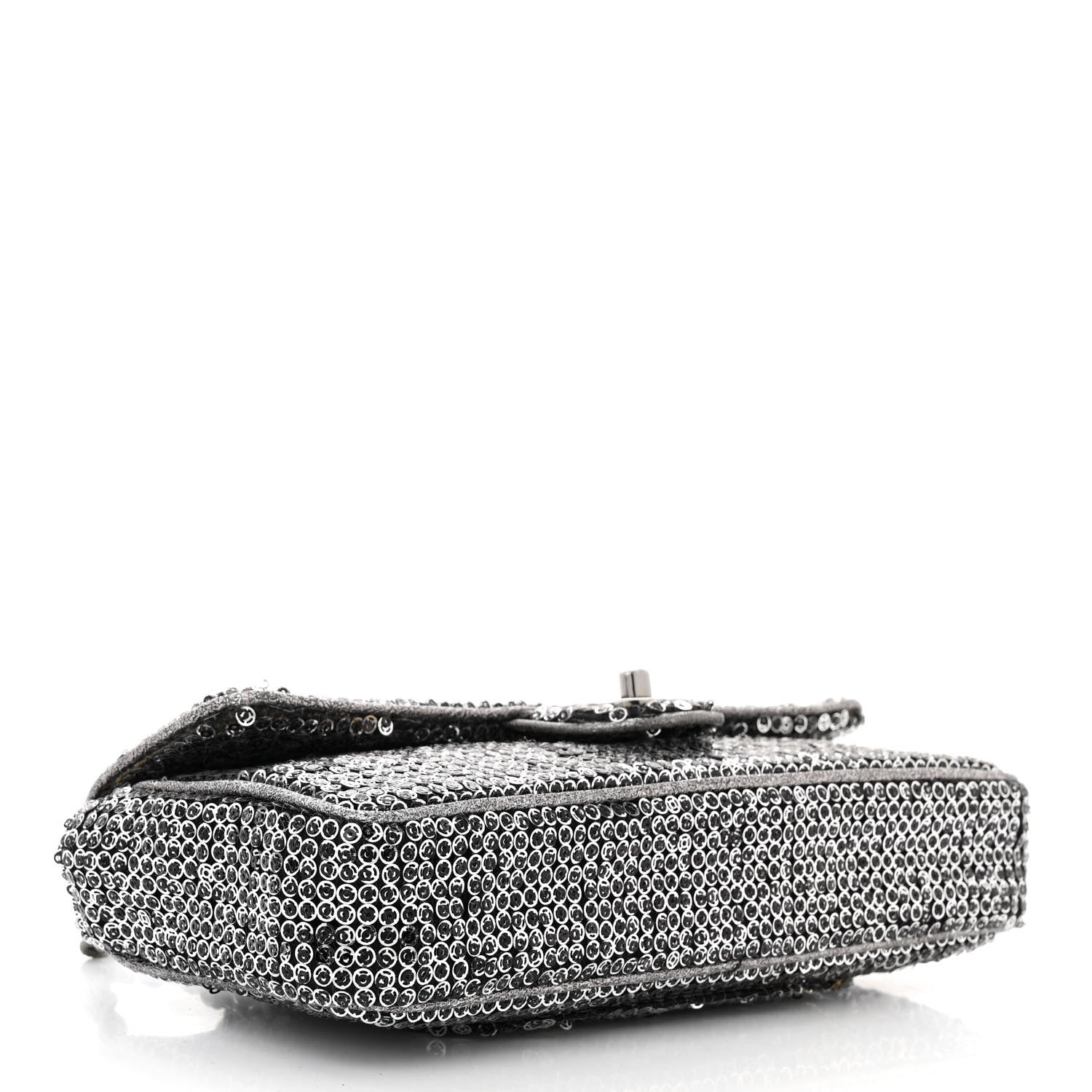 Chanel Sequin East West Flap Dark Silver 4 of 10