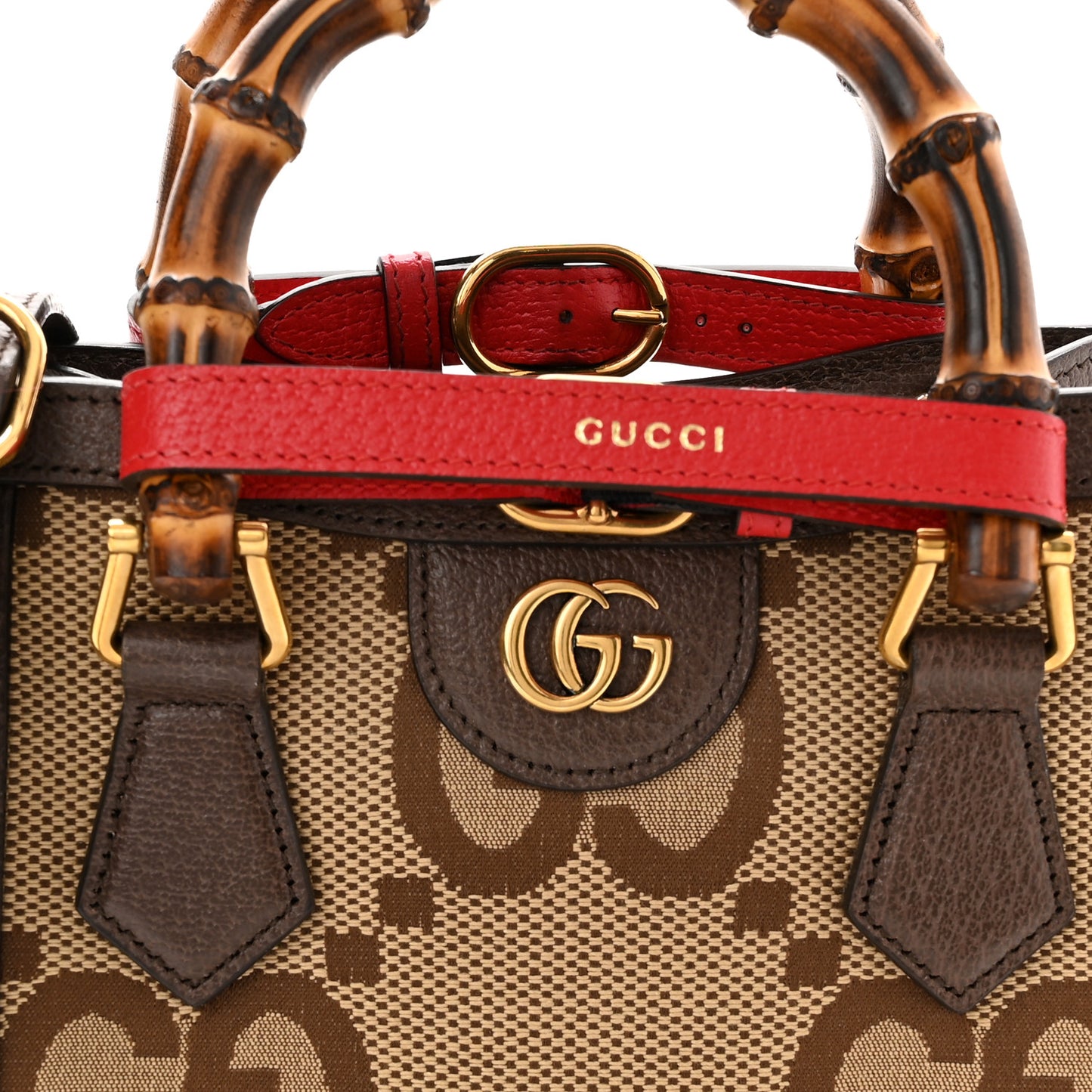 Monogram Jumbo GG Textured Dollar Calfskin Mini Diana Tote Bag Camel Ebony New Acero Pomegranate Red