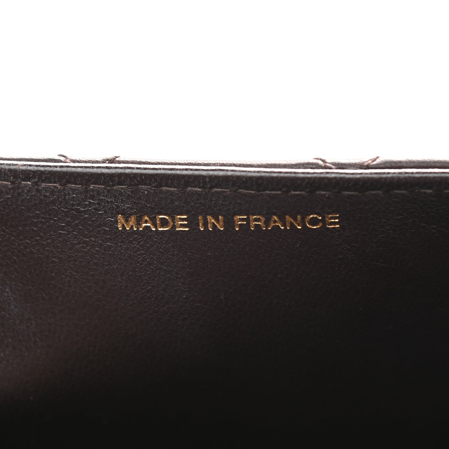 Lambskin Quilted Small Single Flap Brown
