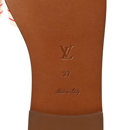 Louis Vuitton Canvas Monogram Escale Lock It Flat Mule 37 Blue Multicolor 6 of 10