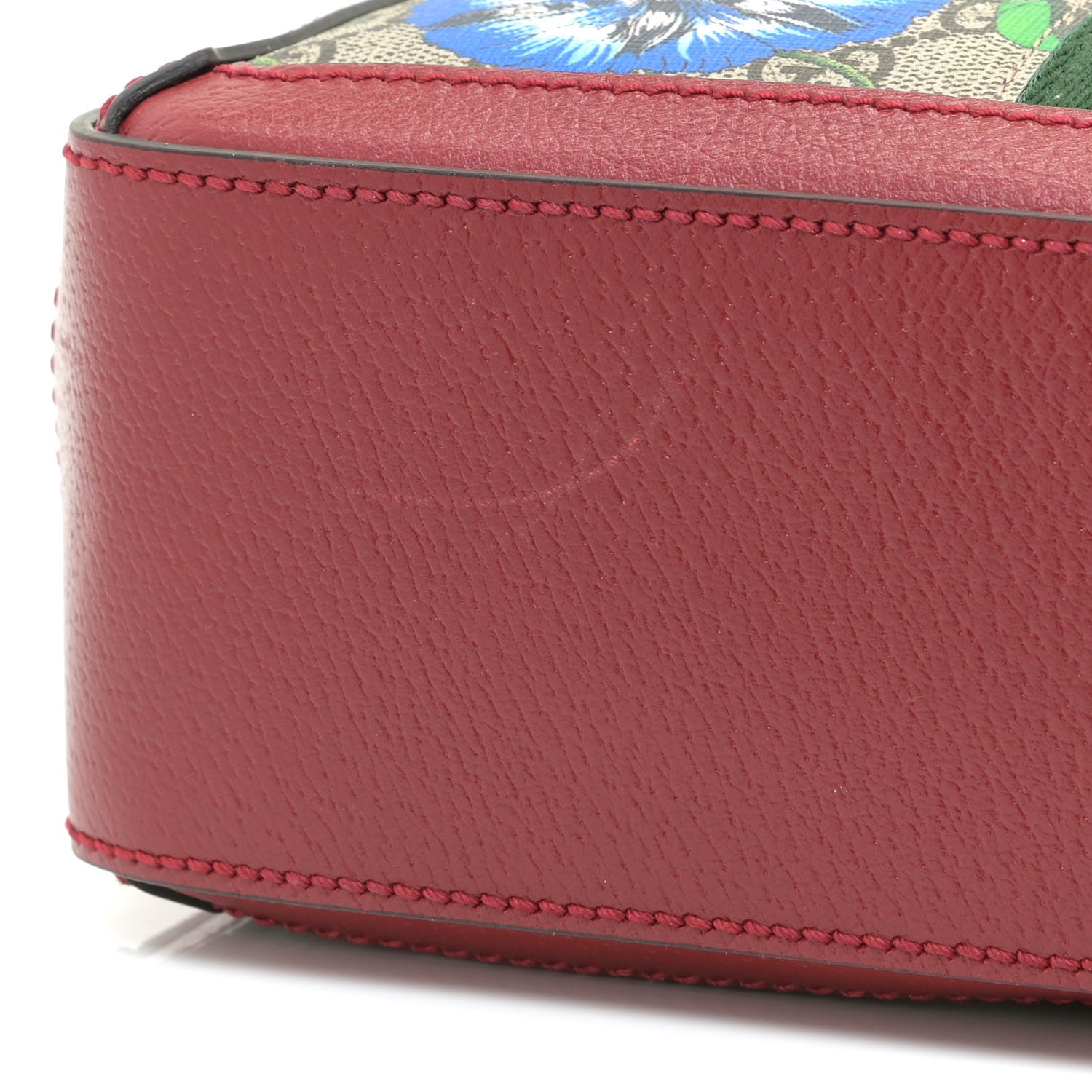 Gucci GG Supreme Monogram Flora Web Small Ophidia Top Handle Shoulder Bag Hibiscus Red 10 of 10
