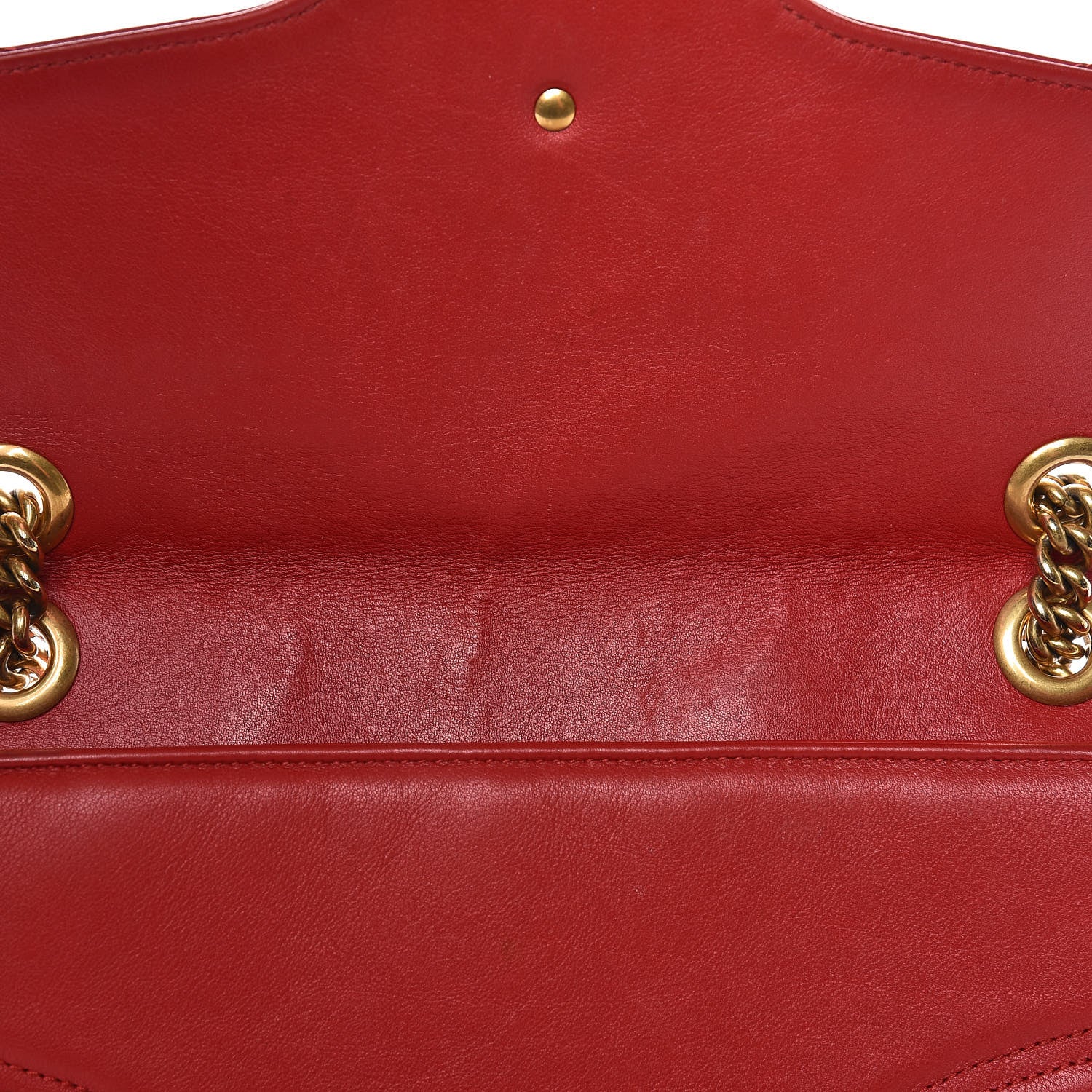 Gucci Calfskin Matelasse Medium GG Marmont Shoulder Bag Hibiscus Red 9 of 20